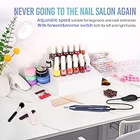 Vista 3 de Máquina de taladro de acrílico eléctrica de uñas de lima de uñas portátil