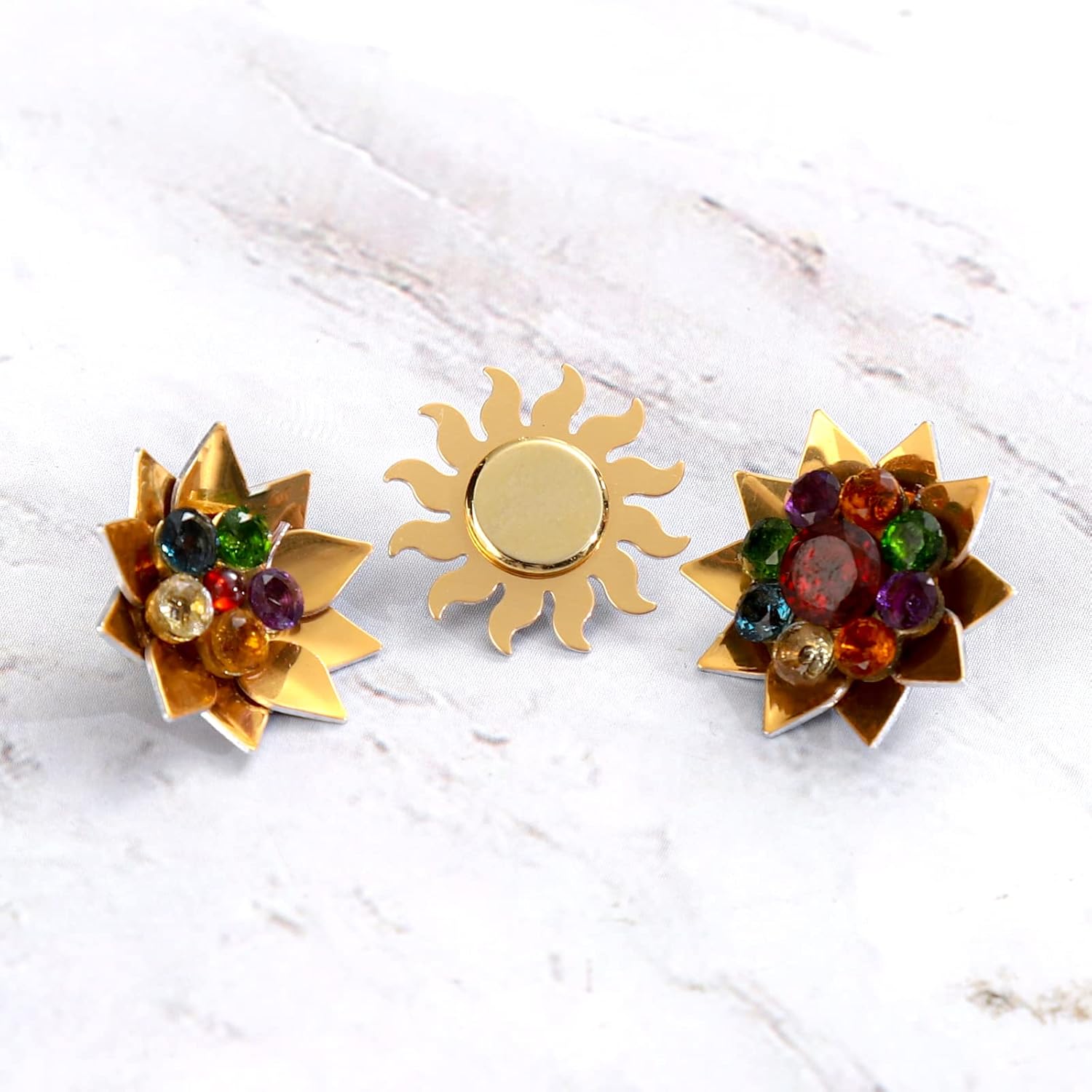 300PCS Second Hand Inlaid Crystal Pure Copper Using Metal Hands Art Design Clock Accessories