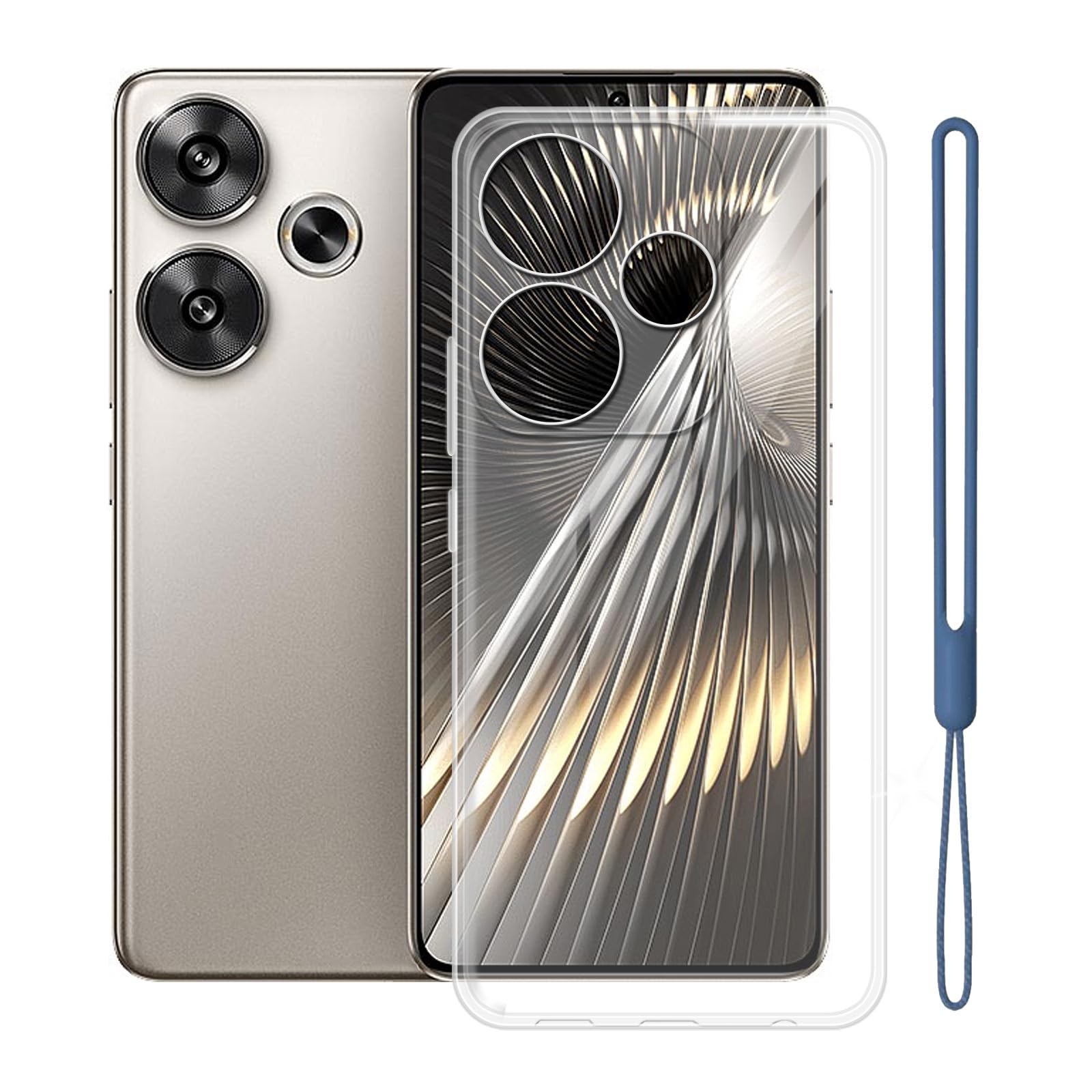 KJYFOANI for Xiaomi Redmi Note 13R Case, Transparent Hull Soft Silicone Protective Case, Shockproof Anti-fall Shell, Ultra-thin Bumper Back Cover for Xiaomi Redmi Note 13R (6.79
