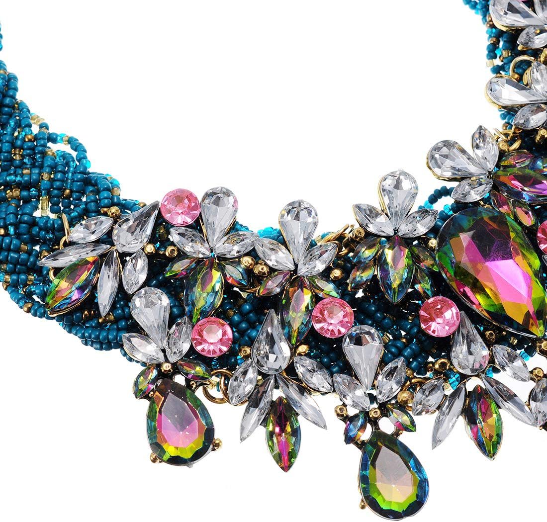 Jerollin Simulated Pearl Body Statement Necklace for Women, Fashion Collar Bib Necklaces Fashion Costume Jewelry Necklace… - Image 4