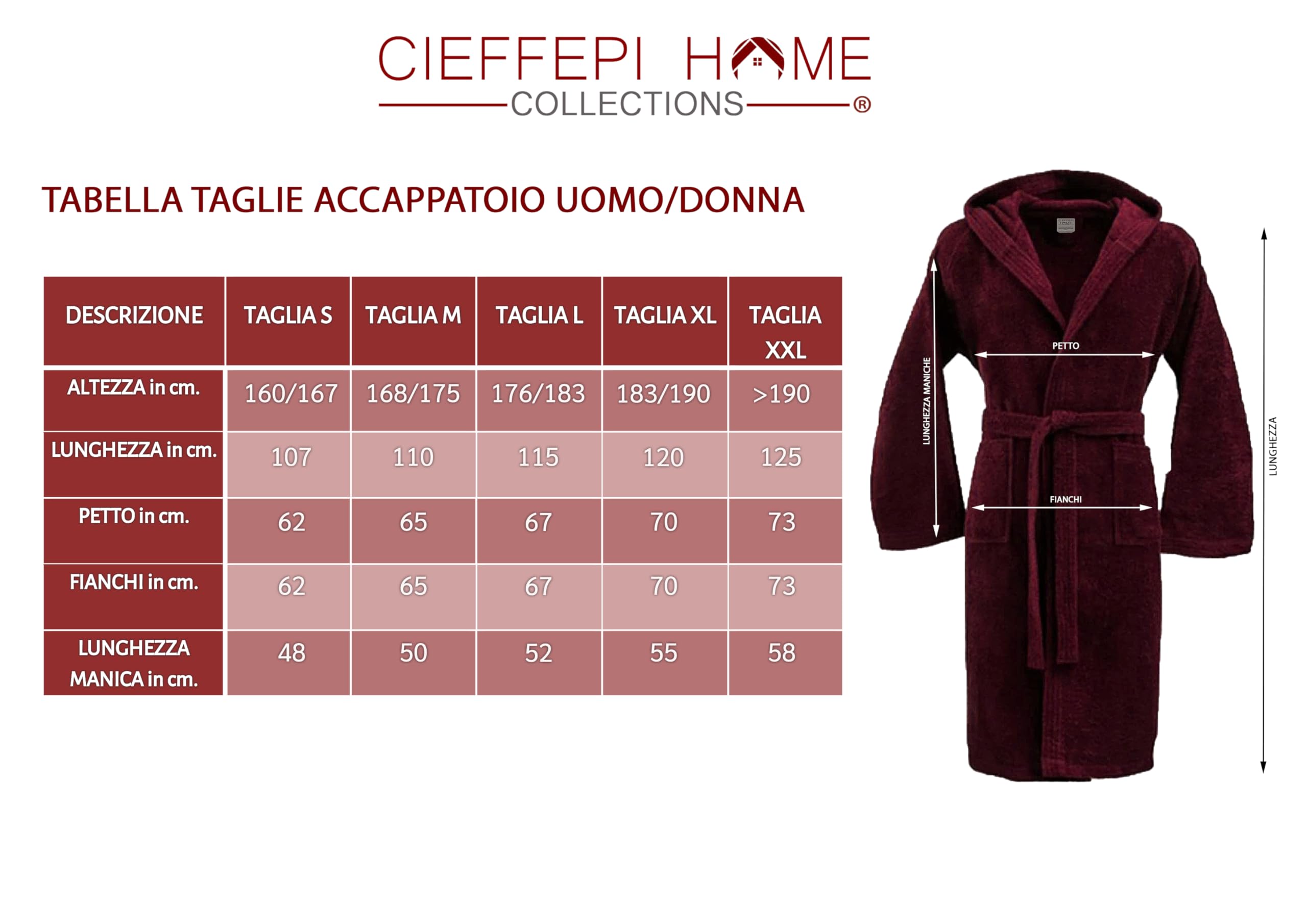 Solo Mio Basic Accappatoio Personalizzato con Cappuccio in Morbida Spugna idrofila Puro Cotone
