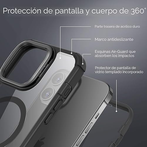 Miniatura 3 de ESR - Funda completa para iPhone 13 Pro Max, con soporte, MagSafe, a prueba de caídas de grado militar, protector de pantalla incorporado de vidrio