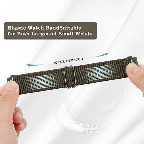 Miniatura 2 de Paquete de 3 correas elásticas de nailon compatibles con Fossil Men's Gen 5 CarlyleGarrettGen 6 de 1.732 pulgadasGen 5E de 1.732 pulgadas (1.732