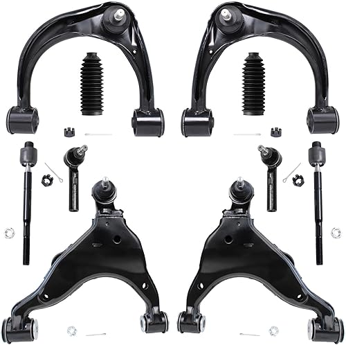 Miniatura 357 de Detroit Axle - Kit de suspensión frontal de 10 piezas para Chevy Trailblazer EXT GMC Envoy XL XUV Buick Rainier Isuzu Ascender Olds Bravada, brazos