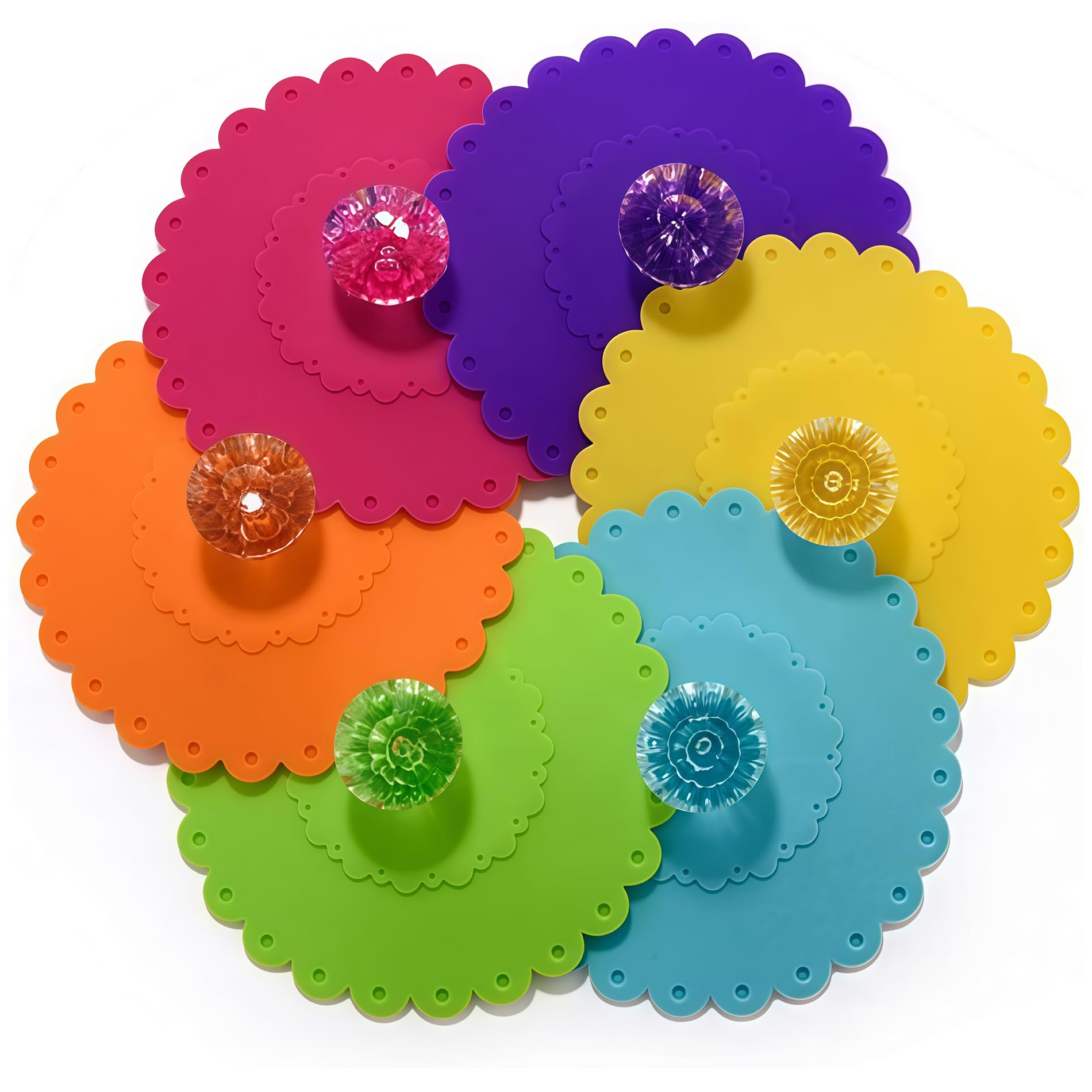 Couvercle en verre en silicone de 10,5 cm pour tasse hermétique et anti-fuite