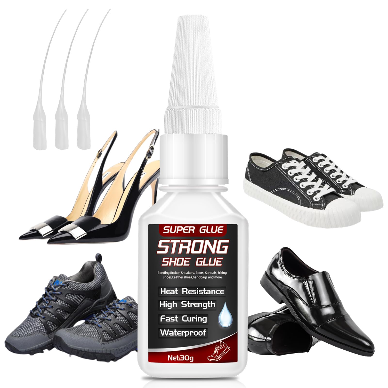 Shoe Glue 30g Heavy Duty Shoe Glue Sole Repair for Boots Sneakers and Heels Waterproof and Flexible Adhesive