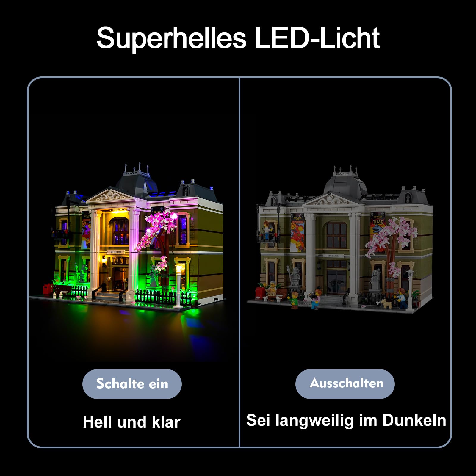 Zestaw oświetleniowy z pilotem zdalnego sterowania, kompatybilny z Lego Natural History Museum 10326 (nie jest to model), zestaw oświetleniowy LED do Muzeum Naturalnej, zestaw kreatywnych zabawek