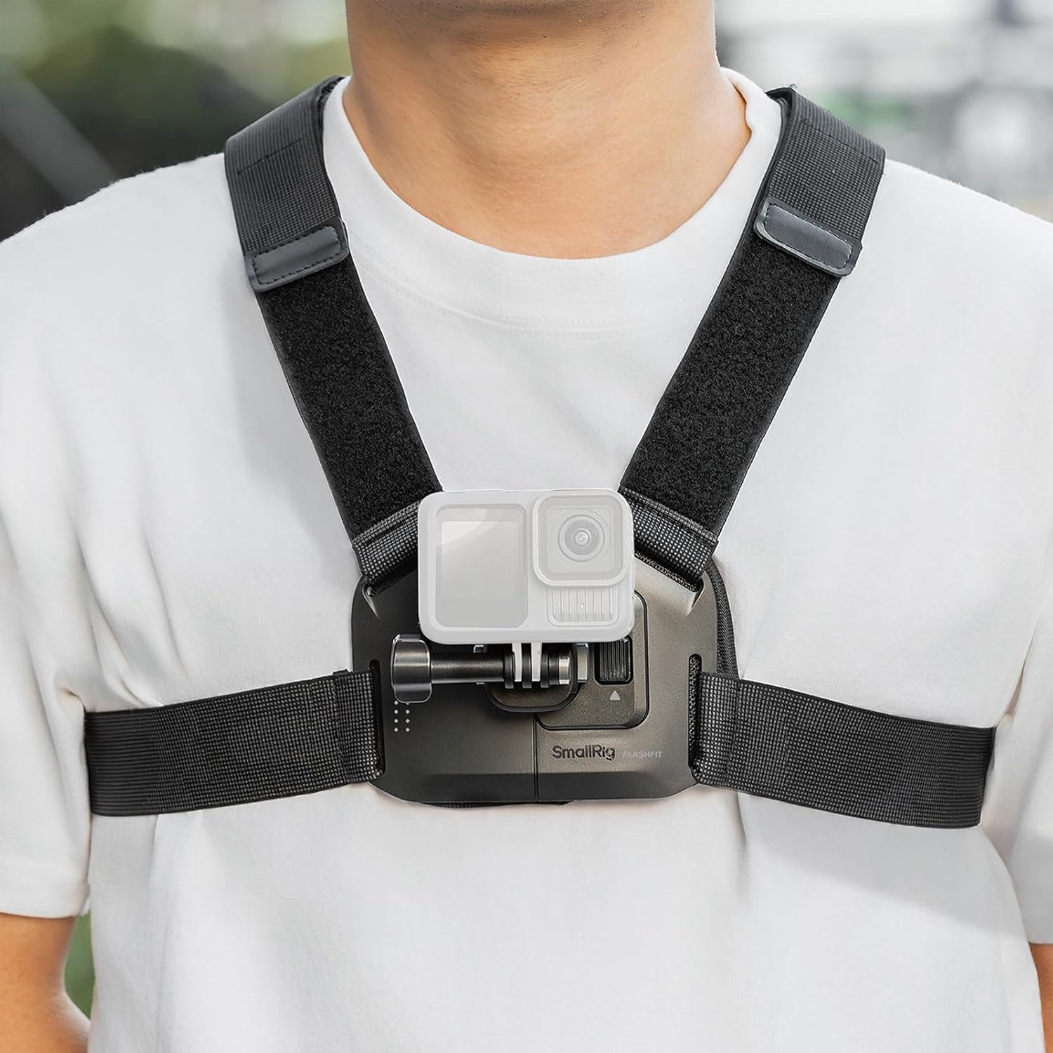 SMALLRIG Quick Release Action Camera Chest Mount with Adjustable Harness Strap, Safety Lock, for GoPr_ Hero 13/12/11/10/9, for DJI Osmo Action 6/5 Pro/4/3, for Insta360 Ace Pro 2, for AKASO - 5720