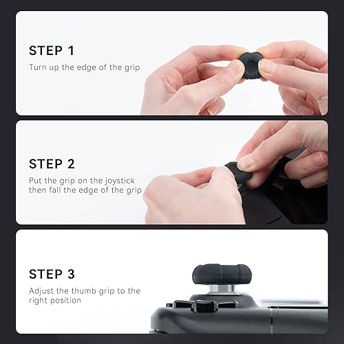 Miniatura 5 de GeekShare Soft Silicone Thumb Grip Caps for Steam Deck Joystick, Thumbsticks Cover Set Compatible with Steam Deck Only, 3 Pairs 6 Pcs (Black)