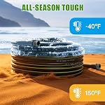 Garden Hose 100 ft, Non-Expandable Flexible Water Hose, 150PSI Kink-Resistant Durable high Burst Strength Hoses, Leakproof Hose Male to Female Fittings