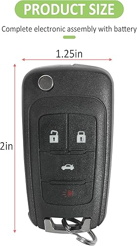 Miniatura 2 de RACOONA Llavero de repuesto, funda para llave de coche, accesorios de automóvil, repuesto remoto para Buick Allure Encore Lacrosse Regal VeranoChevy