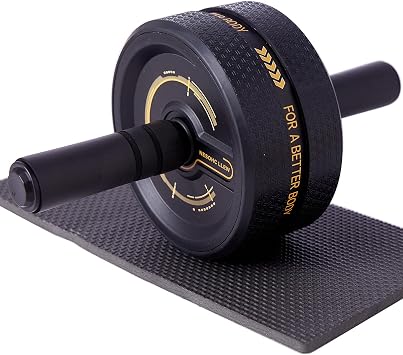 Upgraded Ab Roller Wheel. Abdominal Training Roller for Men/Women, Abdominal Wheels Widened to 3.4 ", Rubber Tread of The Abdominal Wheel Upgraded, Max Weight 490 lbs