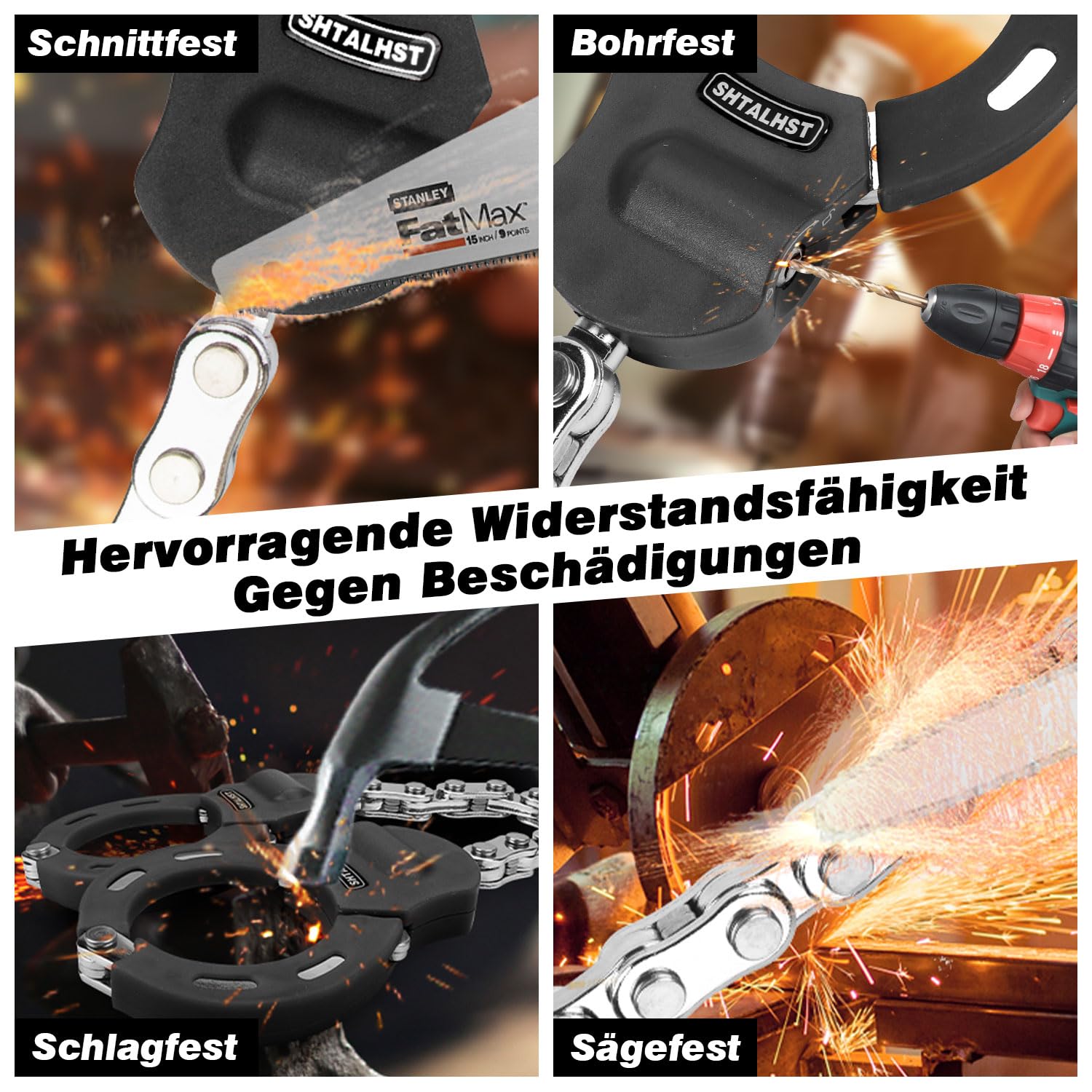 Antivol Trotinette Electrique, Cadenas Trotinette Electrique, Serrure à Menottes pour Scooter électrique et Serrure de Scooter, Menottes de Câble Antivol pour Segway,Ninebot,Xiaomi,NIU Scooter (Noir)