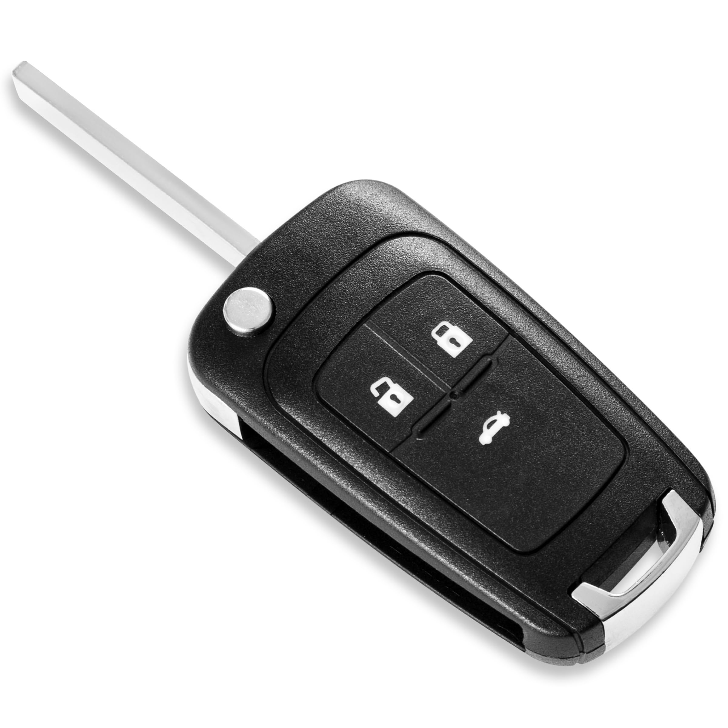 FINTERRY Obudowa Kluczyka Samochodowego do Opel Vauxhall – Etui 3-Button z Mechanizmem Składanym do Insignia Astra J Mokka Meriva B Zafira C Corsa E – Obudowa Zamienna HU100