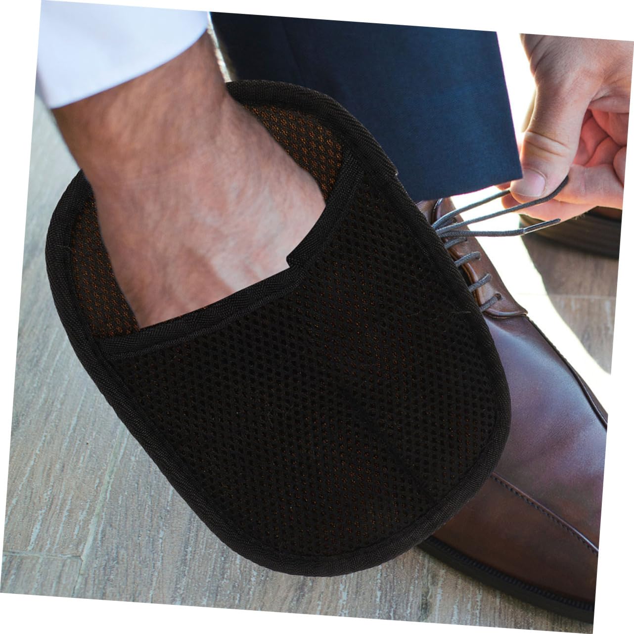 KOMBIUDA 5pezzi Kit di Pulizia per Scarpe in Finta Lana Lucidatura Guanti per Lucidare le Scarpe Applicatore per Pulizia e Lucidatura Dimensioni Pratiche per Uso Quotidiano e Viaggi