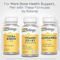 Vista 6 de Suplemento Solaray Vitamina D-3 y K-2, 60 cápsulas vegetarianas, 27784, 60, 1, 1