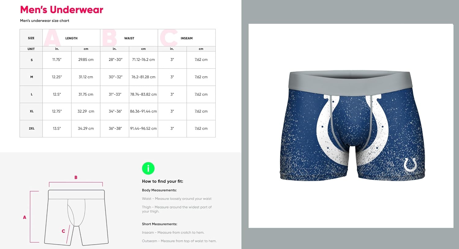 FOCO NFL Men's Officially Licensed Team Color Primary Logo Football Fan Essential Boxer Briefs Underwear