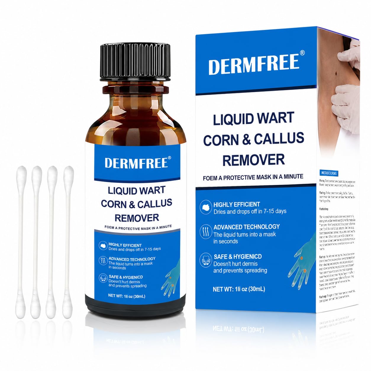 30ml Líquido para Verrugas Corporales y Faciales, Cuidado Exfoliante de la Piel, Cuidado Cutáneo para Manos y Piel