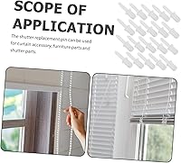 Vista 9 de Housoutil Reparación de la persiana del obturador 60pcs Reparación del obturador Puerta de Gabinete Plástico Blanco Único Primavera