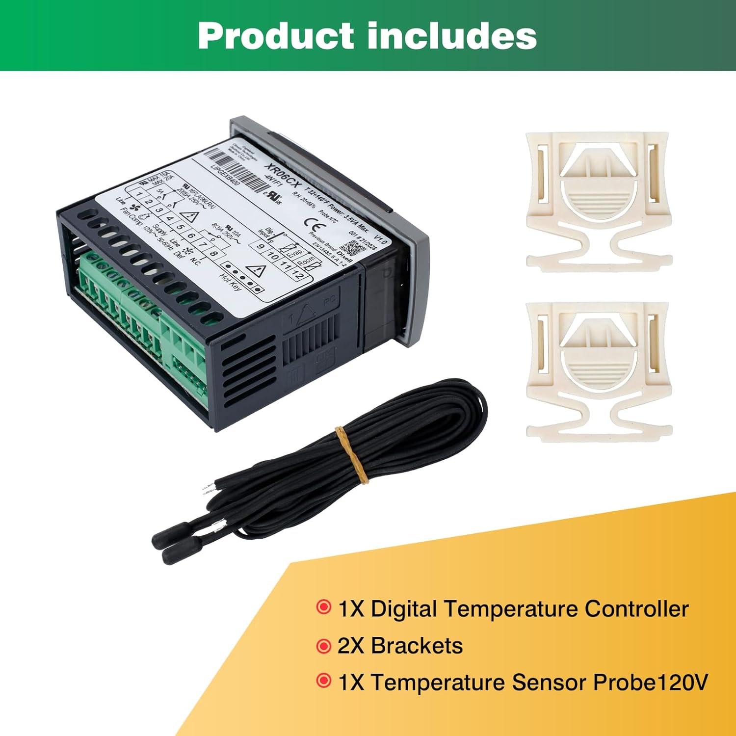 W0302184 Digital Refrigerator Controller Compatible with Atosa Freezer, Replacement Part Mbf8001 Plug and Play Ready