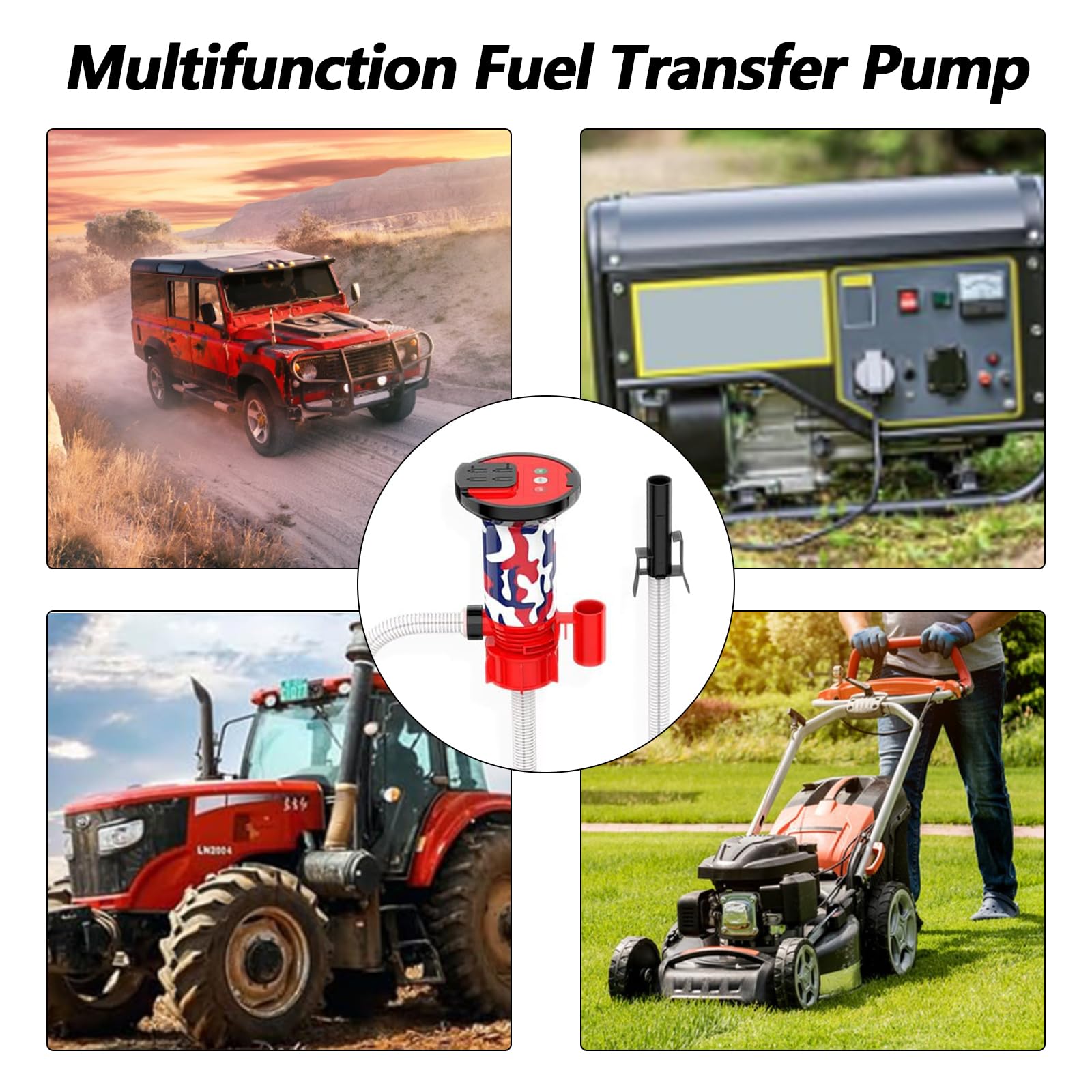 Pompa Travaso Carburante Elettrica - Per Benzina, Gasolio, Acqua, Con Arresto Automatico