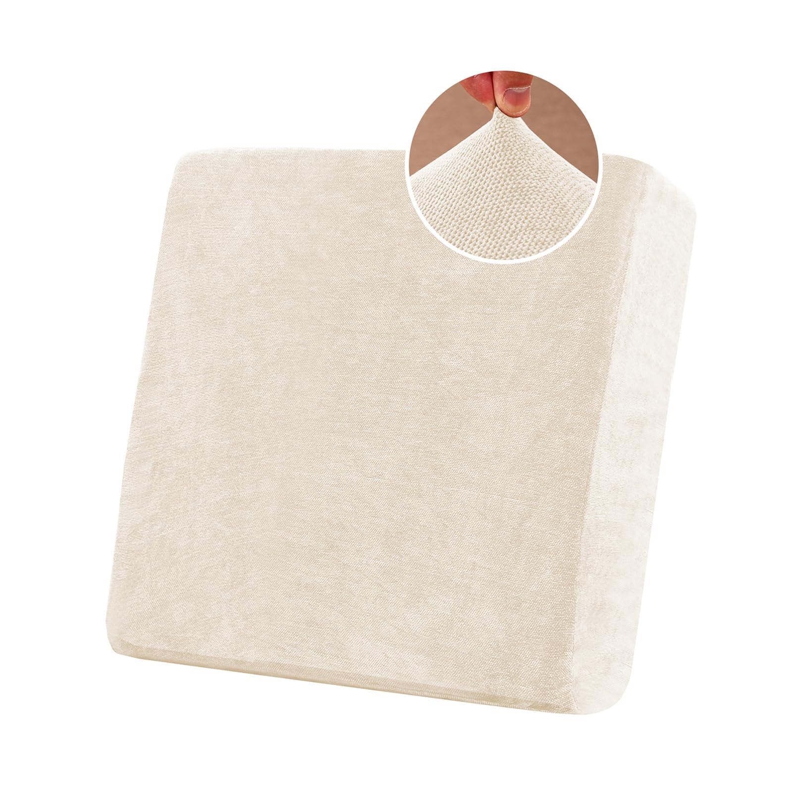 Housse de canapé extensible 1 place lavable en fourrure pour protection de fauteuil salon