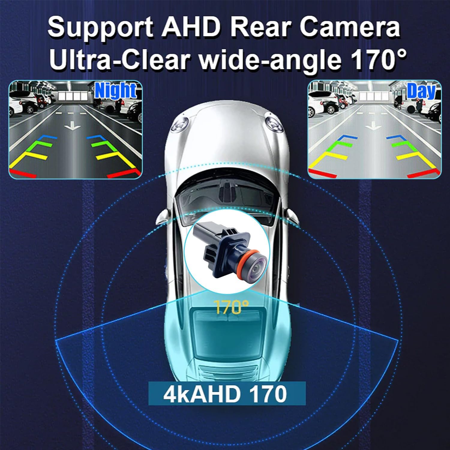 Car Rear View Back up Camera HD Fit for Ford Taurus 2010 2011 2012, Park Assist Backup Camera Safety w/Reverse Trajectory Replace OEM# AG1T-19G490-AA AG1Z-19G490-D