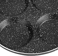 Vista 6 de Joyzan Sartén de huevo de 4 tazas, sartén antiadherente de aluminio, sartén para panqueques, tortilla, círculo antiadherente, desayuno, hamburguesas