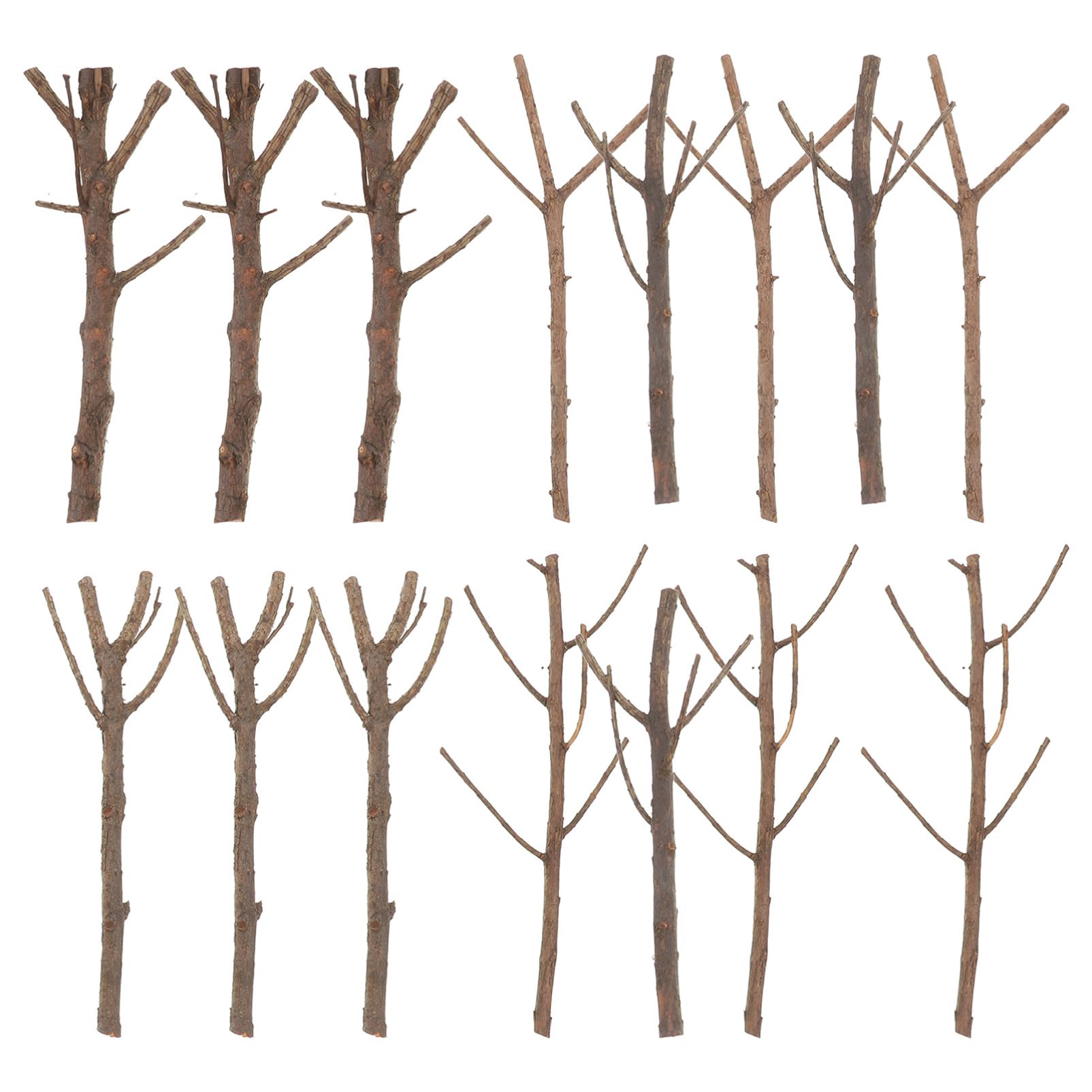 LALAFINA 15Pcs DIY Wooden Sticks for Christmas Crafts Creative Pine Cones and Photo Props for Art Projects Decoration and Crafting Activities