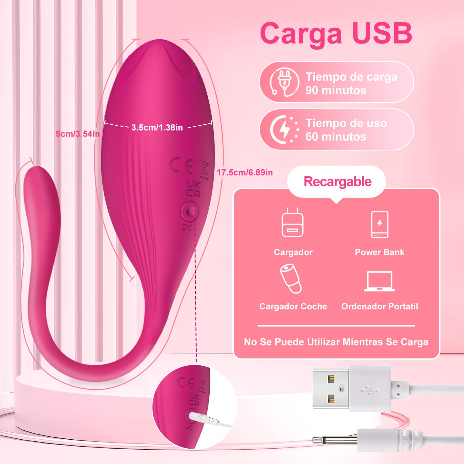 Vibradorador Mujer Juguetes Eróticos para Pareja Sexuales con APP 9 Modos Vibrador Mando Distancia Juguetes Sexuales Vibradores Consoladores Control Remoto Bolas Chinas Vibradorador Clítoris
