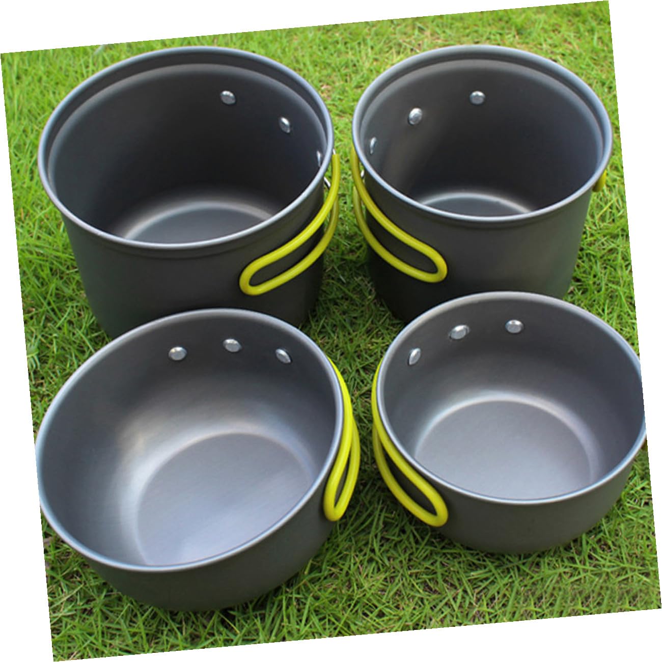 GALPADA Kit de Cocina para Acampar de Utensilios de Ollas Plegables Herramientas Portátiles para Camping para Picnic y Excursiones de Personas