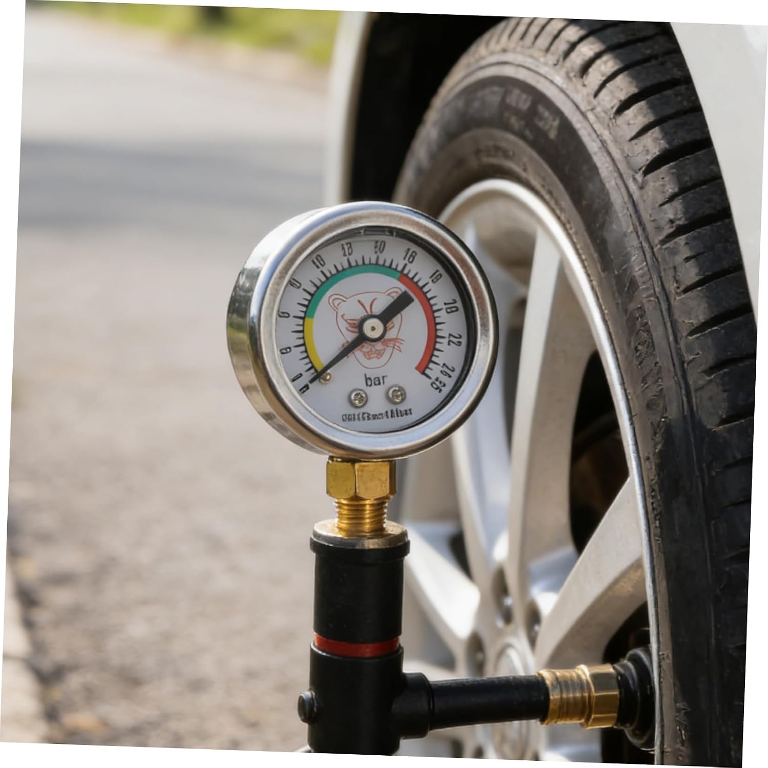 PRETYZOOM Alloy Tire Inflator Gauge Head for Car and Truck with Quick Inflation and Sturdy Construction, Universal Air Pressure Measuring Tool for Automotive Tire Maintenance
