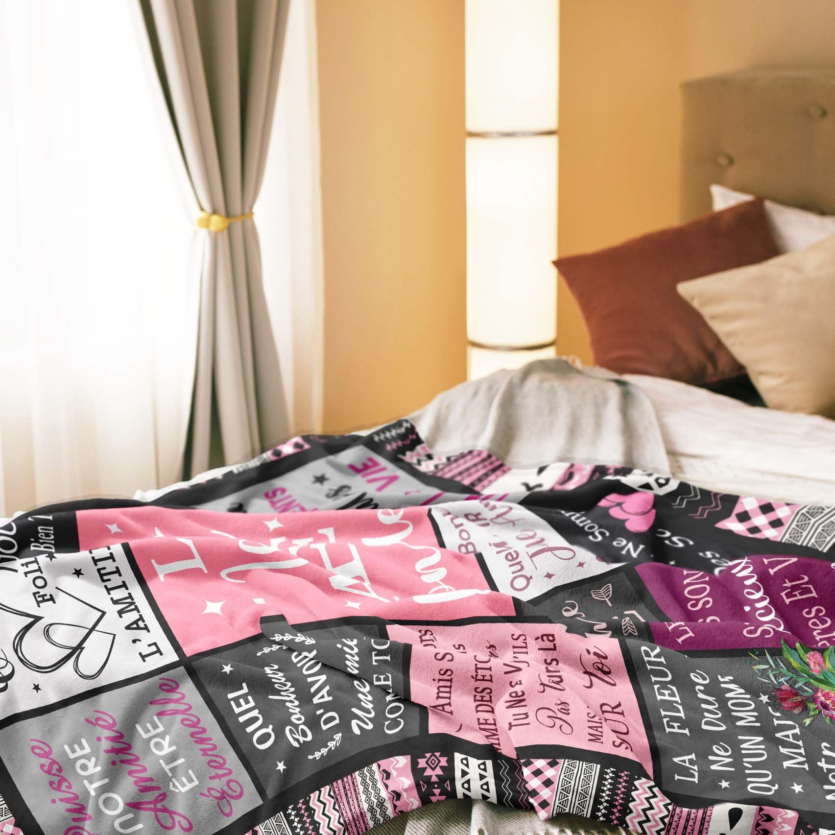 Cadeau Meilleure Amie, Cadeau pour Une Amie, Cadeau Copine Amitié, Idée Cadeau Amie Femme, Cadeaux/Cadeau Anniversaire Femme, Idee Cadeau Femme, Meilleure Amie Cadeau Couverture 150X130CM