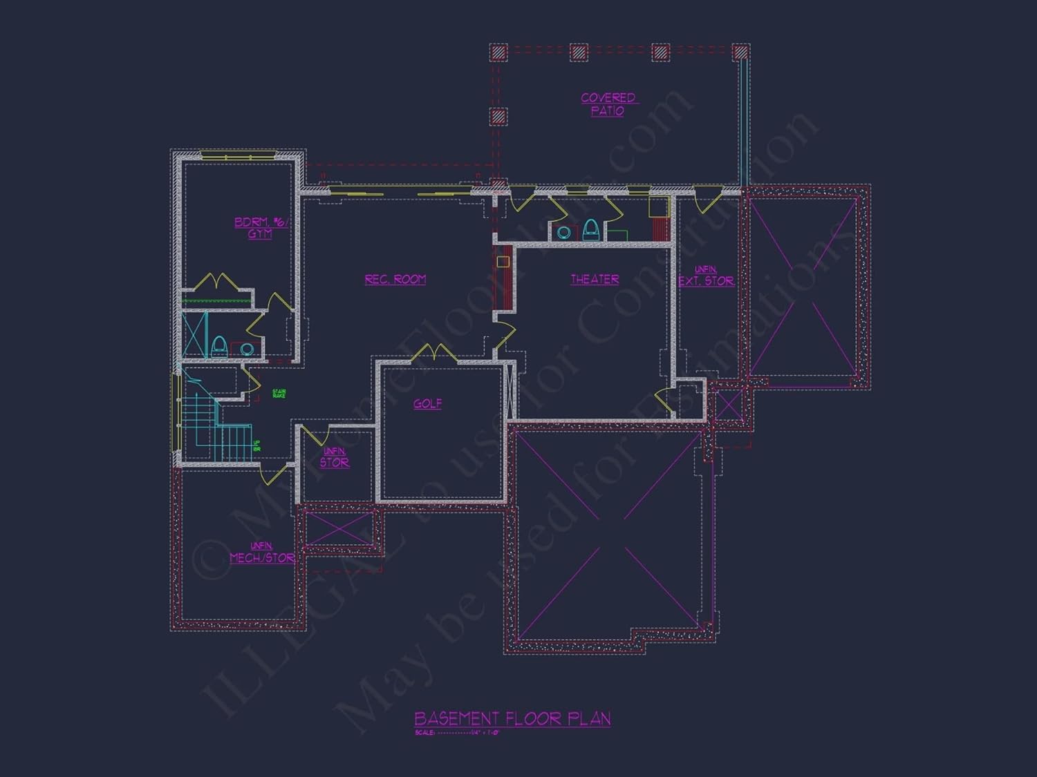 18-2143 HOUSE PLAN - Modern Tudor House Plan – 6 Beds, 3 Stories, 6,146 Sq Ft (CAD + Engineering Included)