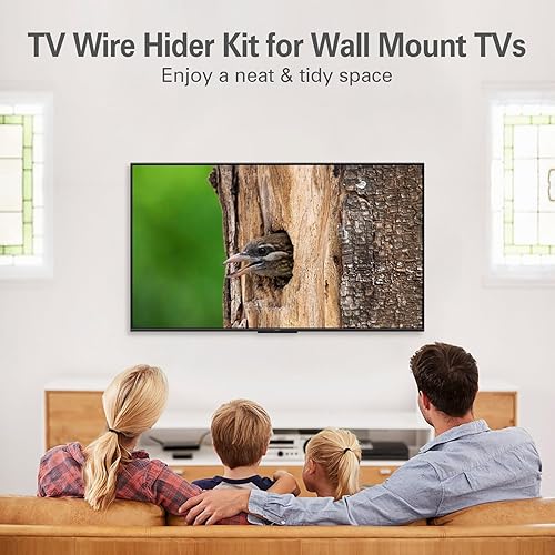 Miniatura 9 de Kit de organización de cables en pared, paso de cables de apertura grande (se adapta a más de 5 cables), paquete de 2 ojales de pared para ocultar