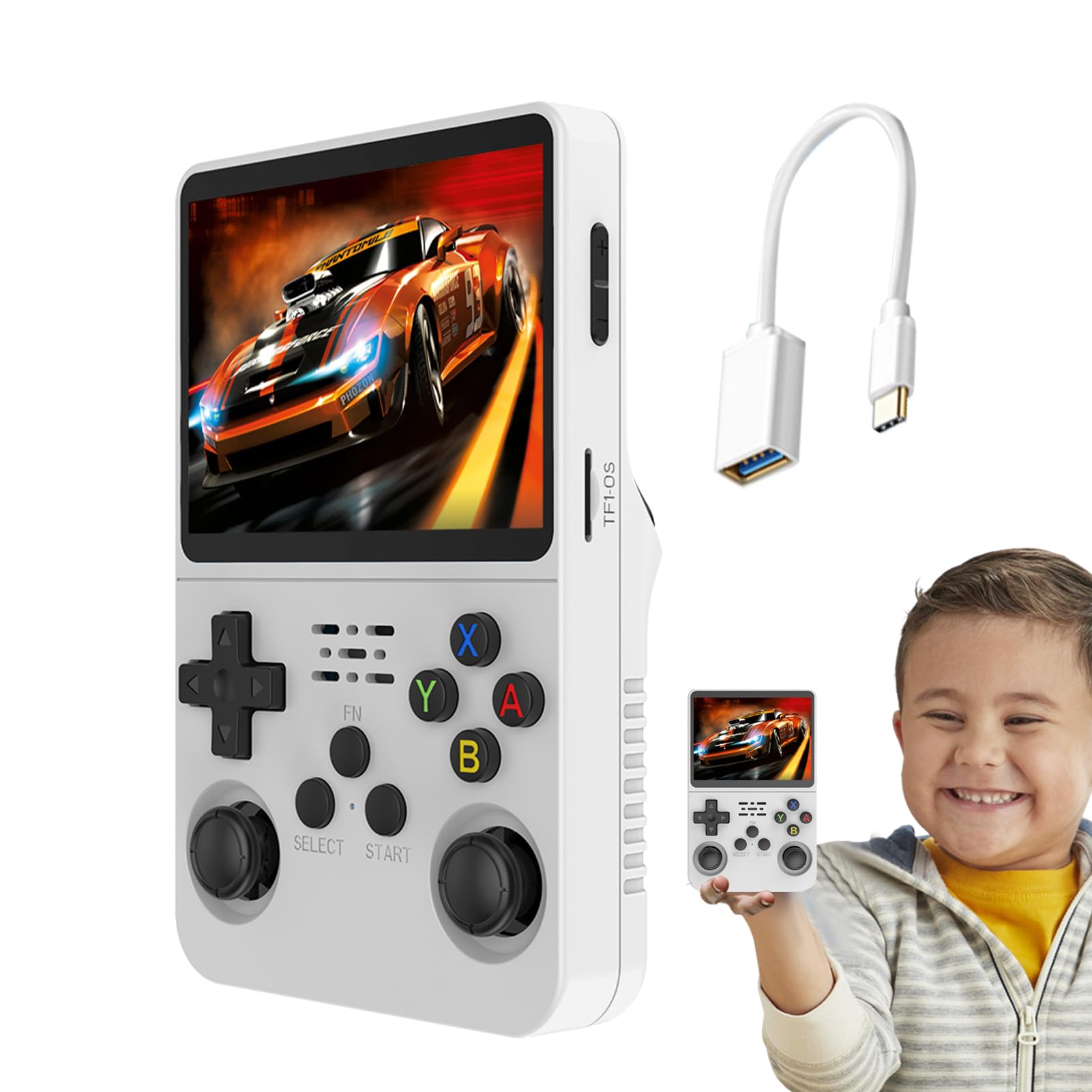 Console Retrò Classico Ricaricabile 3,5 Pollici Intrattenimento | Video Portatile Regalo Adulti Famiglia Libero Viaggio Casa Facile Uso Compatto Durevole | for