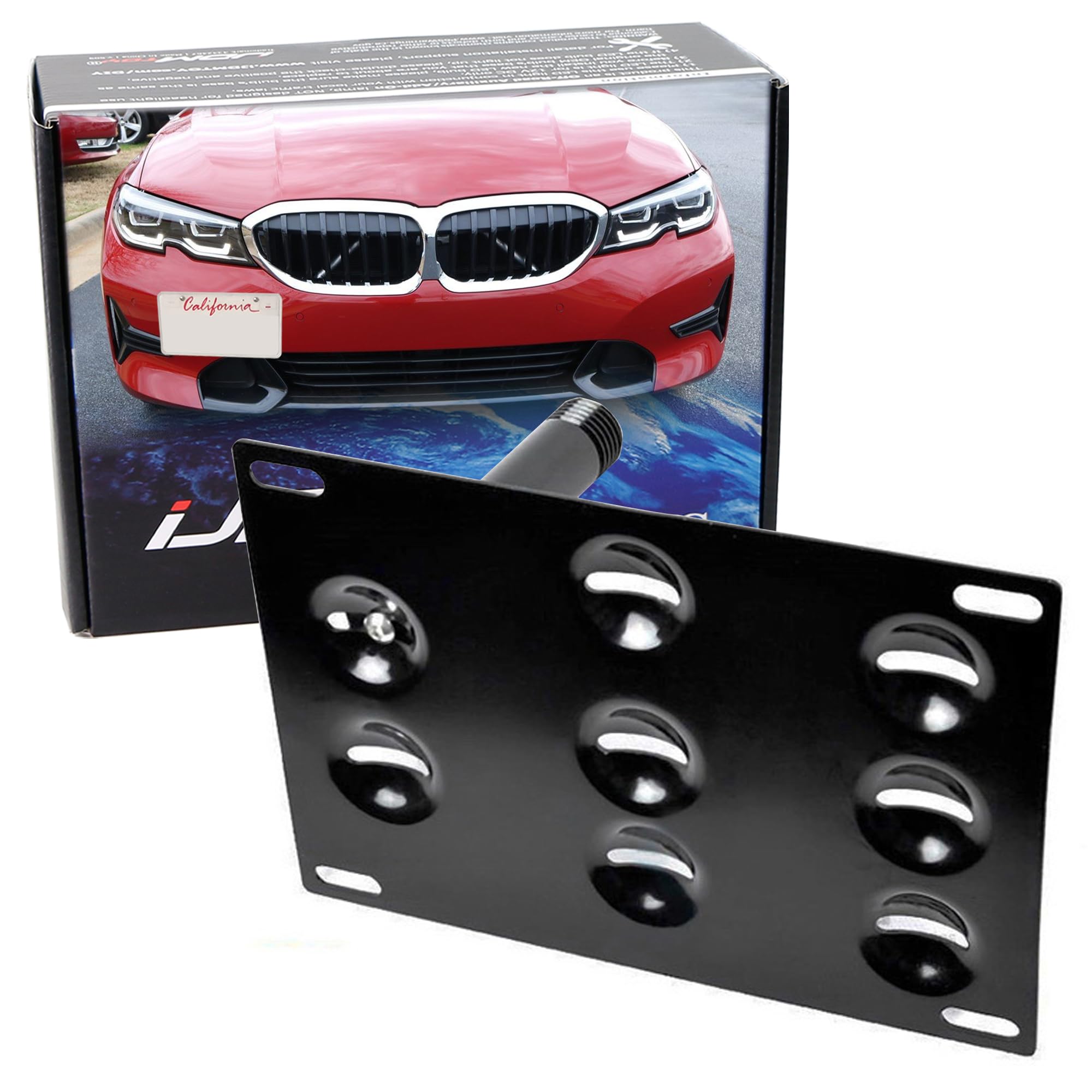 No-Drill License Plate Holder For BMW G20 3 Series - Tow Hook Mount Bracket - View #10