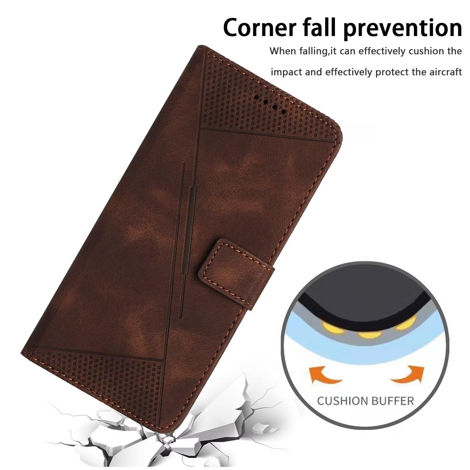 Custodia MOJIA Per Motorola Moto E22 / E22i: Cover Portafoglio In PU Con Supporto E Slot Per Carte, Blu - 2