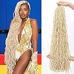 36 Inch 1 Packs Soft Locs Blonde 613 Color Crochet Hair Pre Extended Long New Faux Locs Pre-looped Super Lightweight Synthetic Crochet Hair Braids For Black Women (36inch, 1pack, Blonde)