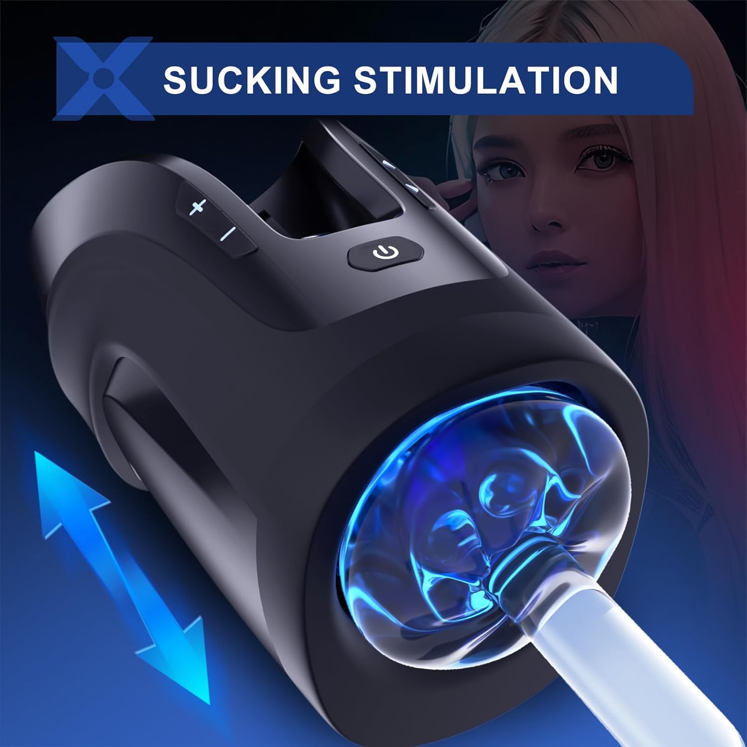 Leten King Pro Min Automatic Quickshot Male Masturbator Cup with Voice & 10 Thrusting & Sucking Stimulate Electric Penis Stroking Ultra Long Telescopic Cock Stroker Dual Open Auto Pocket Pussy Sleeve