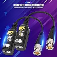 Vista 2 de EVTSCAN Conector balun de video pasivo de 5 pares, transmisión de larga distancia de 1312 pies, transmisor de cables de par trenzado para cámaras