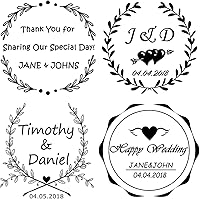 Vista 12 de Sello de goma autoentintado personalizado, sello de boda personalizado, uso en invitaciones de boda, ahorra fechas, tarjetas RSVP (hojas 3)