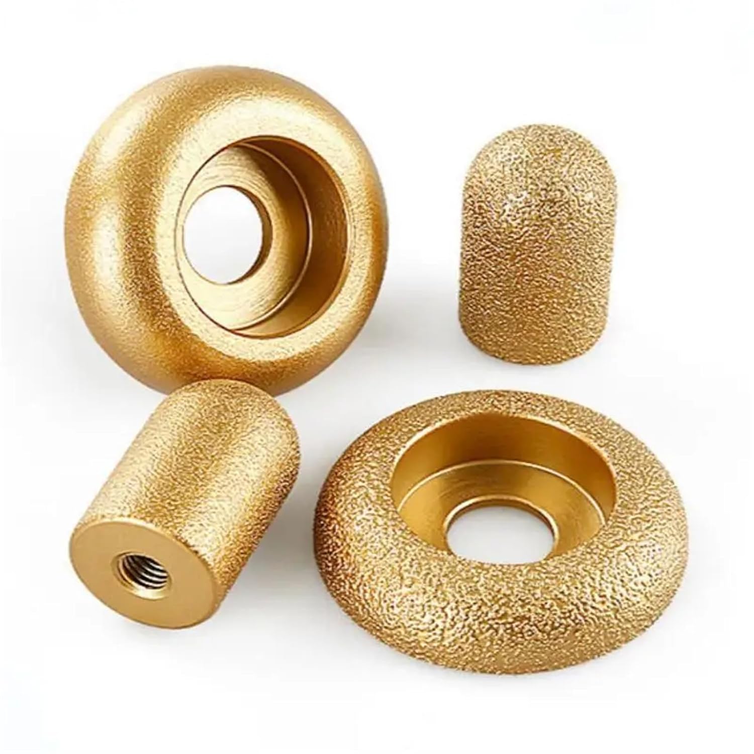 1pcs Vacuum Brazed Diamond Profile Grinding Wheel for Quartz Stone Countertop Back Round Bottom Trimming Grinding Head Abrasive Tools(20mm-Coarse Grinding)