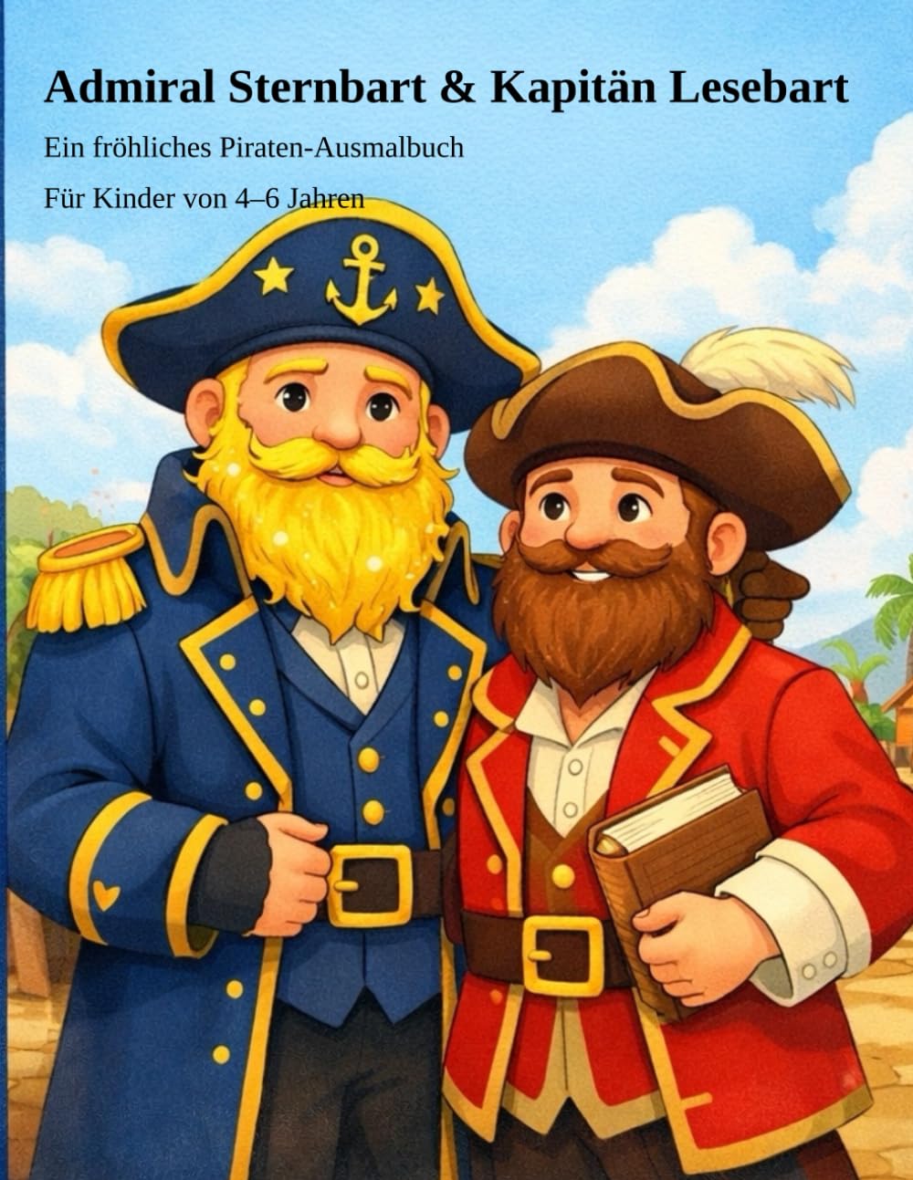Admiral Sternbart & Kapitän Lesebart: Ein fröhliches Piraten-Ausmalbuch (Piratenwelt von Admiral Sternbart – Die Buchserie)