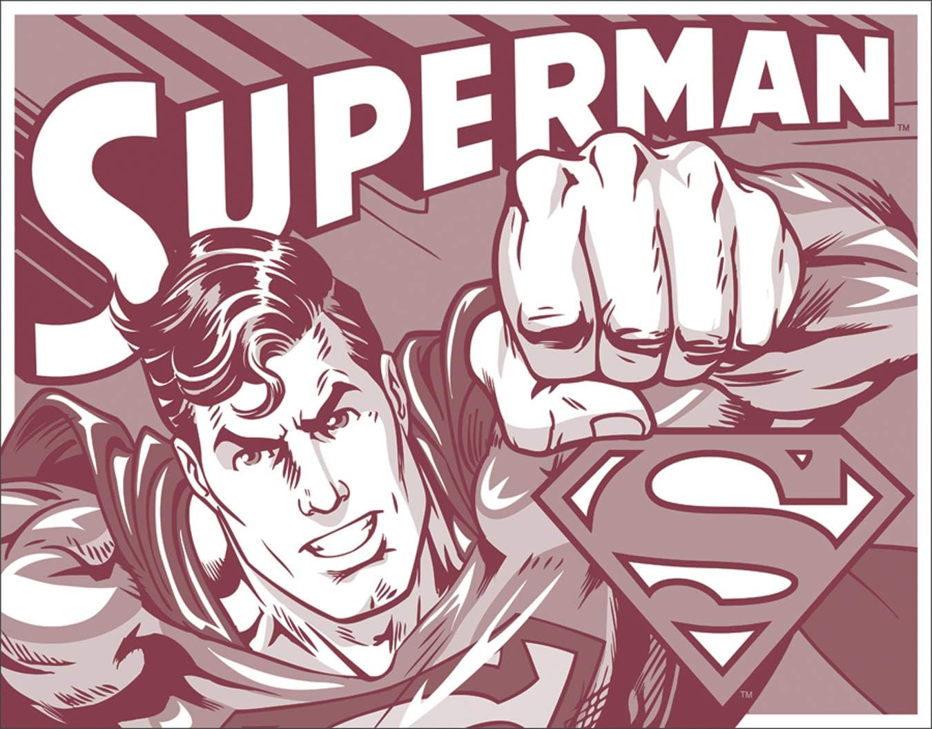Desperate Enterprises Superman - Duotone Tin Sign 16 x 13in