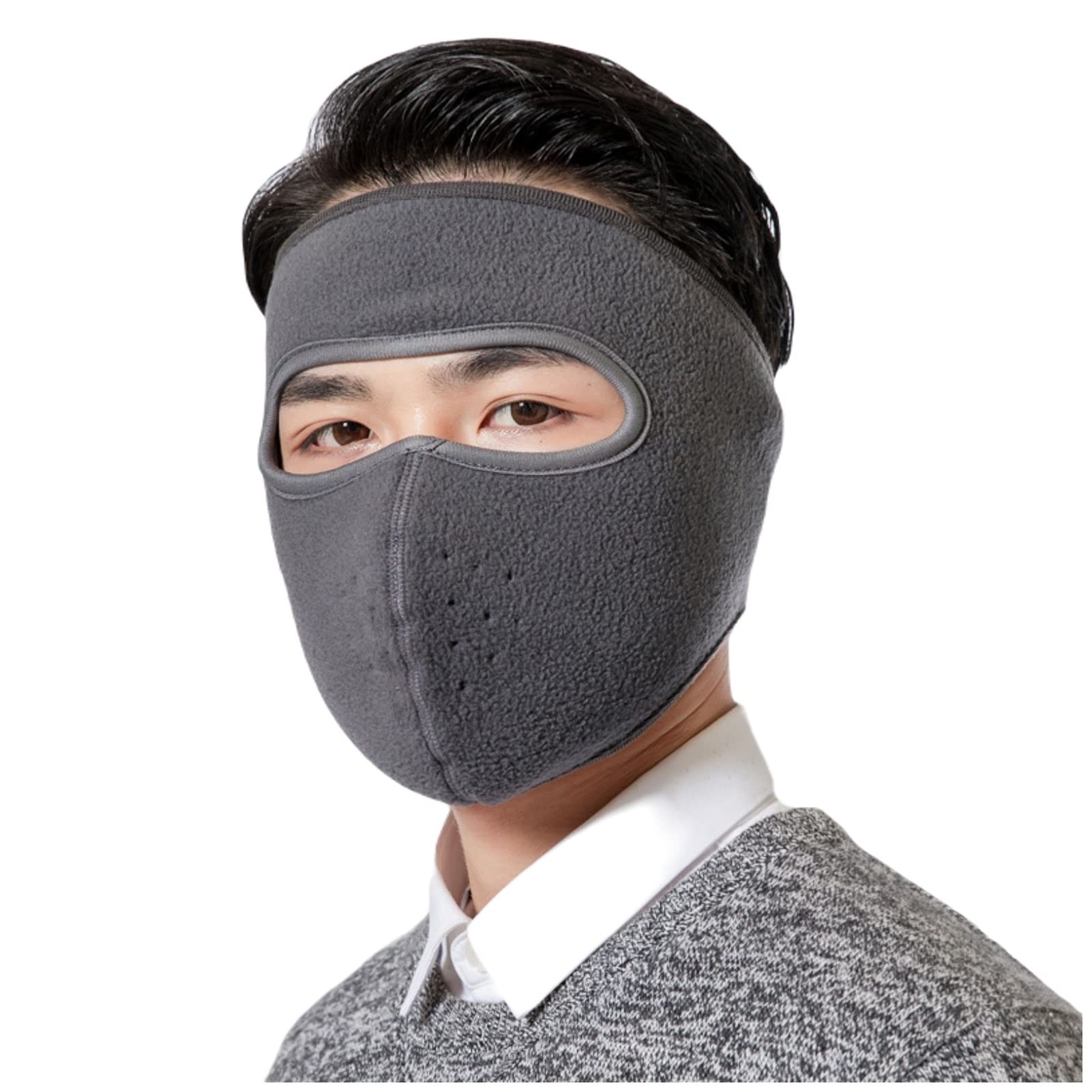 Hainew Masque d'hiver en polaire chaud, masque de cyclisme intégral pour temps froid, cagoule