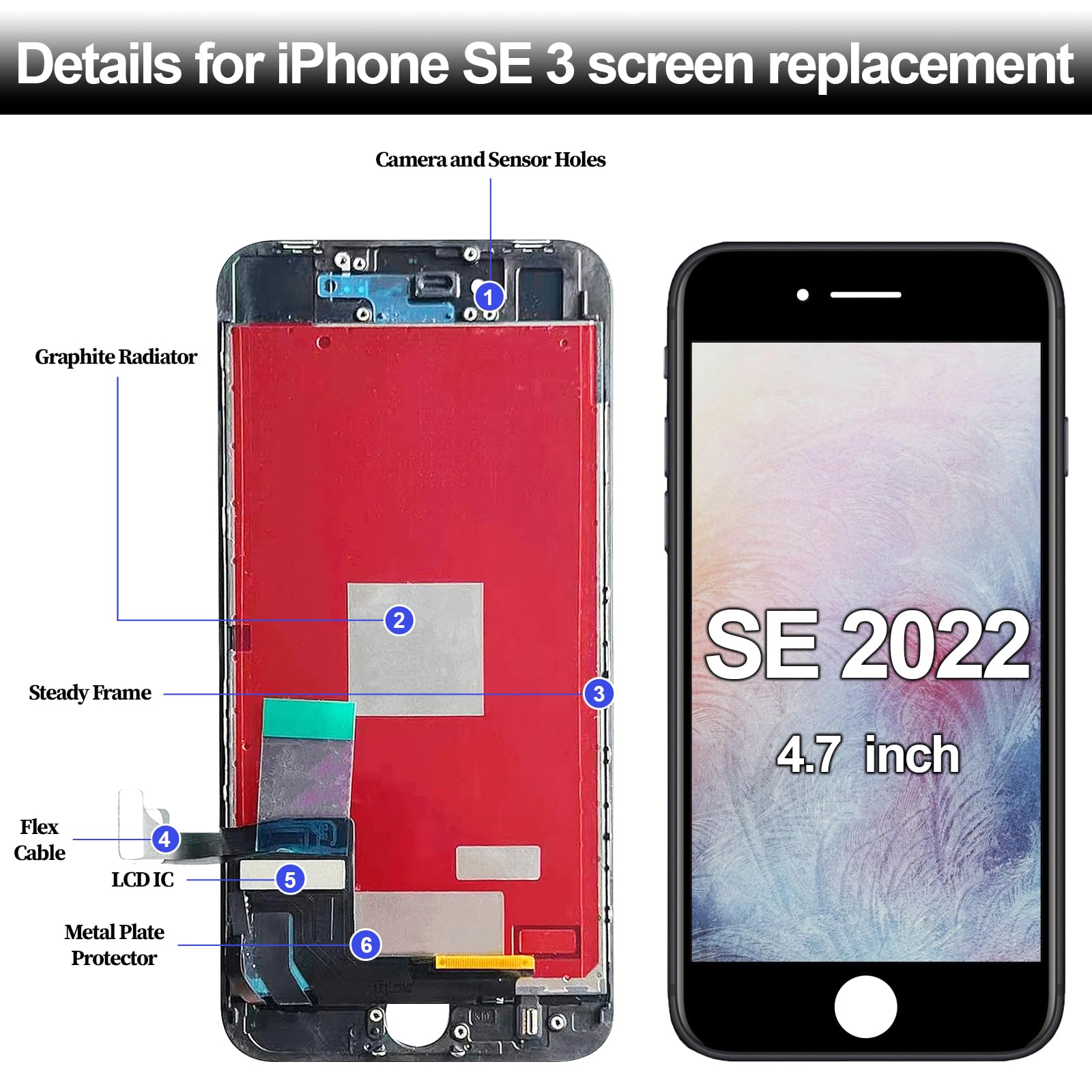 iPhonese3  ③ Amazon.com: Apple iPhone SE 3rd Gen, 64GB, Starlight - Unlocked