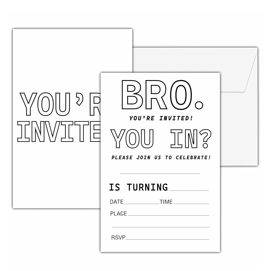 Amazon.com : seclate Black and White Birthday Invitations for Boys, 25 Double-Sided Invitation Cards with 25 Envelopes, Birthday Party Decoration Supplies - D12 : Home & Kitchen amazon-com-seclate-black-and-white-birthday-invitations-for-boys-25-double-sided-invitation-cards-with-25-envelopes-birthday-party-decoration-supplies-d12-home-kitchen
