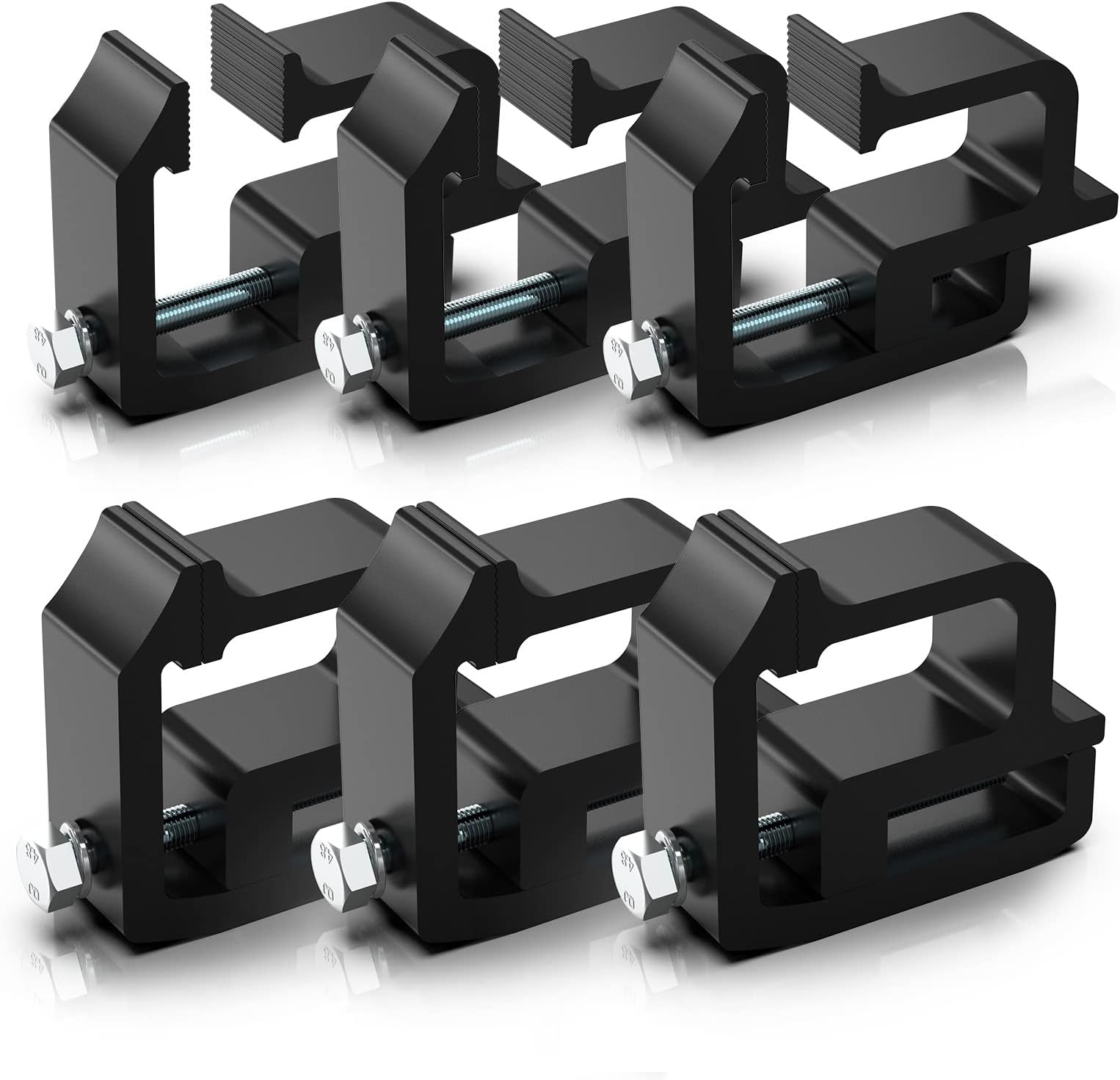 6 PCS Truck Topper Clamps, Premium Mounting Clamps Truck Cap Clamps, Truck Canopy Clamps for