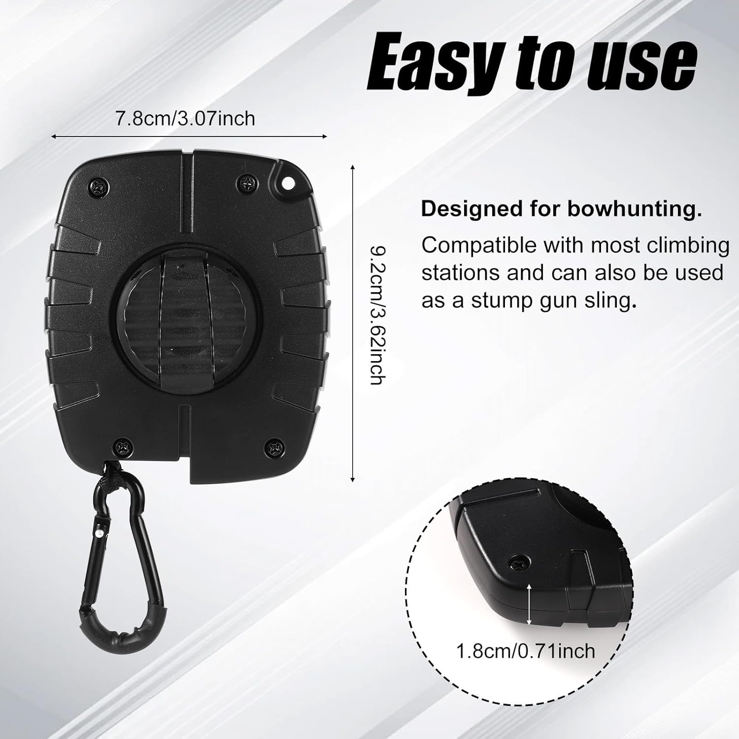 Treestand Gear Hoist, 32.8ft Retractable Bow Hoist for Hunting Gear Hoist Tree Stand Rope Hoist Accessories for Hunters Forest Treestand Hunting Bow Tools